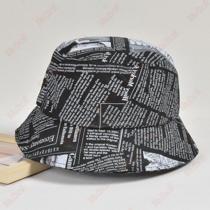 newspaper printing walking summer hats